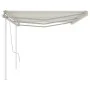 Manuell einziehbare Markise mit cremefarbenen Stangen 6x3,5 m von vidaXL, Markisen - Ref: Foro24-3070077, Preis: 690,46 €, Ra...