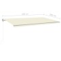 Manuell einziehbare Markise mit cremefarbenen Stangen 6x3,5 m von vidaXL, Markisen - Ref: Foro24-3070077, Preis: 712,67 €, Ra...