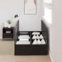 Estructura de Cama Roble Negro 75x190 cm Madera Fina by , Beds and slatted bases - Ref: Foro24-3335414, Price: 171,19 €, Disc...