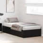 Estructura de Cama Roble Negro 75x190 cm Madera Fina by , Beds and slatted bases - Ref: Foro24-3335414, Price: 171,19 €, Disc...
