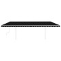 Manual retractable awning with anthracite gray poles 6x3.5 m by vidaXL, Awnings - Ref: Foro24-3070079, Price: 712,13 €, Disco...