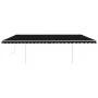 Manual retractable awning with anthracite gray poles 6x3.5 m by vidaXL, Awnings - Ref: Foro24-3070079, Price: 702,28 €, Disco...