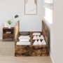 Marco de Cama de Almacenamiento en Roble Ahumado 75x190 cm by , Beds and slatted bases - Ref: Foro24-3335417, Price: 161,75 €...