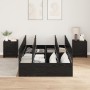 Cama con Almacenamiento Roble Negro Madera Doble Estándar by , Beds and slatted bases - Ref: Foro24-3335422, Price: 308,33 €,...