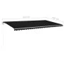 Manual retractable awning with anthracite gray poles 6x3.5 m by vidaXL, Awnings - Ref: Foro24-3070079, Price: 702,28 €, Disco...