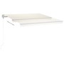 Manual retractable awning with cream LED 4x3.5 m by vidaXL, Awnings - Ref: Foro24-3070022, Price: 497,59 €, Discount: %