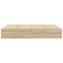 Cama con Almacenamiento Roble Sonoma Madera elaborada 140 x 200 cm de , Camas y somieres - Ref: Foro24-3335431, Precio: 313,1...