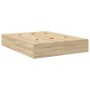 Cama con Almacenamiento Roble Sonoma Madera elaborada 140 x 200 cm de , Camas y somieres - Ref: Foro24-3335431, Precio: 313,1...