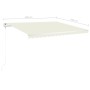 Manual retractable awning with cream LED 4x3.5 m by vidaXL, Awnings - Ref: Foro24-3070022, Price: 497,59 €, Discount: %