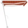 Automatisches Markisentuch mit Wind-LED-Sensor in Orange-Braun 450x300 cm. von vidaXL, Markisen - Ref: Foro24-3069575, Preis:...