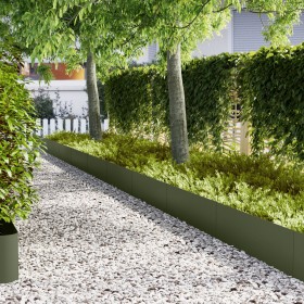 bordes de césped 30 pcs Verde Oliva 100x0,5x30 cm Acero by , Garden edging and edging - Ref: Foro24-3335784, Price: 254,41 €,...