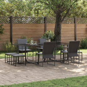 Juego de comedor de jardín de 10 piezas de con cojines de acero y textileno von , Gartensets - Ref: Foro24-3335863, Preis: 36...