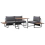 Juego de Comedor de Jardín de 3 Piezas con Cojines Antracita de , Conjuntos de jardín - Ref: Foro24-3335888, Precio: 386,43 €