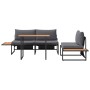 Juego de Comedor de Jardín de 3 Piezas con Cojines Antracita by , Garden sets - Ref: Foro24-3335888, Price: 415,31 €, Discoun...