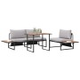 Conjunto de Comedor de Jardín de 3 Piezas con Cojines Gris Claro by , Garden sets - Ref: Foro24-3335889, Price: 431,30 €, Dis...