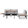 Conjunto de Comedor de Jardín de 3 Piezas con Cojines Gris Claro by , Garden sets - Ref: Foro24-3335889, Price: 431,30 €, Dis...
