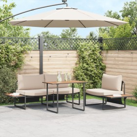 Juego de Comedor de Jardín de 3 Piezas con Cojines Color Taupe de , Conjuntos de jardín - Ref: Foro24-3335890, Precio: 448,58...