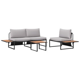 Conjunto de Sofá de Jardín de 3 Piezas con Cojines Gris Claro von , Gartensets - Ref: Foro24-3335892, Preis: 415,34 €, Rabatt: %