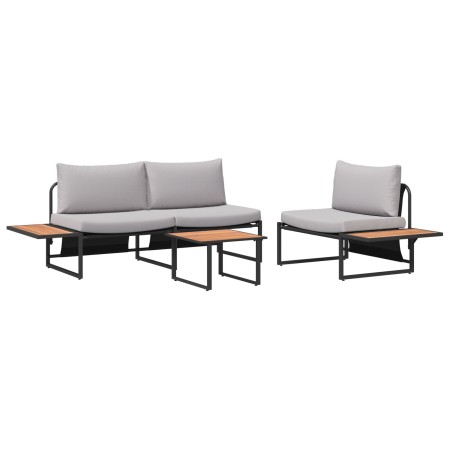 Conjunto de Sofá de Jardín de 3 Piezas con Cojines Gris Claro von , Gartensets - Ref: Foro24-3335892, Preis: 415,34 €, Rabatt: %