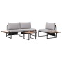 Conjunto de Sofá de Jardín de 3 Piezas con Cojines Gris Claro von , Gartensets - Ref: Foro24-3335892, Preis: 415,34 €, Rabatt: %