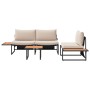 Conjunto de sofá de jardín de 3 piezas con cojines taupe von , Gartensets - Ref: Foro24-3335893, Preis: 384,54 €, Rabatt: %