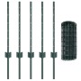 Cerca Euro con 5 postes en U Verde 0.6x10 m Acero by , fence posts - Ref: Foro24-3335981, Price: 48,93 €, Discount: %