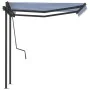 Manuell einziehbare Markise mit blauen und weißen Stangen 3x2,5 m von vidaXL, Markisen - Ref: Foro24-3070096, Preis: 301,83 €...