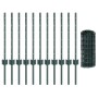 Conjunto de Valla Euro Juego de 2 Verde Metal Grande Sólido by , fence posts - Ref: Foro24-3336010, Price: 85,32 €, Discount: %