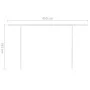 Retractable manual awning with blue and white poles 4.5x3 m by vidaXL, Awnings - Ref: Foro24-3069956, Price: 471,28 €, Discou...