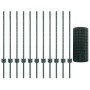 Set de Cerca de Jardín de Metal Set de 2 Verde Metal 25 m by , fence posts - Ref: Foro24-3336026, Price: 85,21 €, Discount: %