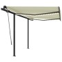 Automatic awning with LED and wind sensor cream color 3x2.5 m by vidaXL, Awnings - Ref: Foro24-3070112, Price: 570,82 €, Disc...