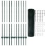 Juego de Cerca de Jardín Set de 2 Verde Metal recubierto de PVC de , Postes de cerca - Ref: Foro24-3336028, Precio: 141,13 €,...