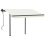 Toldo automático con LED y sensor de viento color crema 3x2,5 m de vidaXL, Toldos - Ref: Foro24-3070112, Precio: 572,05 €