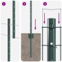 Juego de Cerca de Jardín Set de 2 Verde Metal recubierto de PVC de , Postes de cerca - Ref: Foro24-3336028, Precio: 141,13 €,...