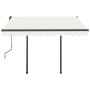 Automatic awning with LED and wind sensor cream color 3x2.5 m by vidaXL, Awnings - Ref: Foro24-3070112, Price: 570,82 €, Disc...