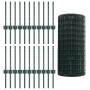 Rollo de Cerca Euro Set de 3 Verde Acero recubierto de PVC by , fence posts - Ref: Foro24-3336037, Price: 102,55 €, Discount: %