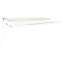 Manual retractable awning with cream poles 5x3.5 m by vidaXL, Awnings - Ref: Foro24-3070057, Price: 505,67 €, Discount: %