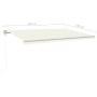 Manuell einziehbare Markise mit cremefarbenen Stangen 5x3,5 m von vidaXL, Markisen - Ref: Foro24-3070057, Preis: 505,67 €, Ra...
