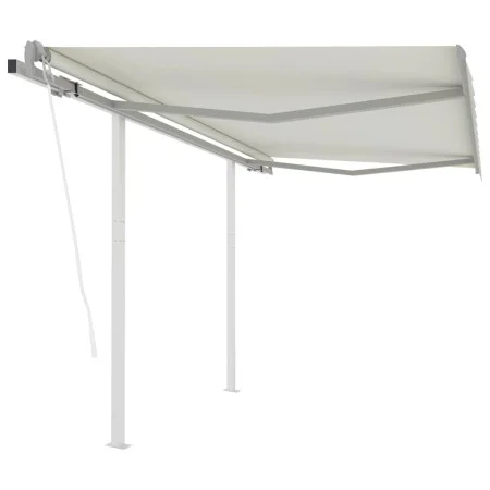 Automatisch einziehbare Markise mit cremefarbenen Stangen 3x2,5 m von vidaXL, Markisen - Ref: Foro24-3069907, Preis: 409,08 €...