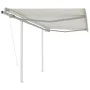 Automatisch einziehbare Markise mit cremefarbenen Stangen 3x2,5 m von vidaXL, Markisen - Ref: Foro24-3069907, Preis: 409,08 €...
