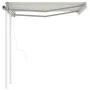 Automatisch einziehbare Markise mit cremefarbenen Stangen 3x2,5 m von vidaXL, Markisen - Ref: Foro24-3069907, Preis: 409,08 €...