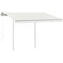 Automatisch einziehbare Markise mit cremefarbenen Stangen 3x2,5 m von vidaXL, Markisen - Ref: Foro24-3069907, Preis: 388,70 €...