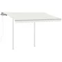 Automatisch einziehbare Markise mit cremefarbenen Stangen 3x2,5 m von vidaXL, Markisen - Ref: Foro24-3069907, Preis: 409,08 €...