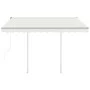 Automatisch einziehbare Markise mit cremefarbenen Stangen 3x2,5 m von vidaXL, Markisen - Ref: Foro24-3069907, Preis: 409,08 €...
