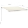 Automatisch einziehbare Markise mit cremefarbenen Stangen 3x2,5 m von vidaXL, Markisen - Ref: Foro24-3069907, Preis: 388,70 €...