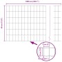 Juego de cercas de jardín Set de 2 Gris Metal 10 x 0.4 m by , fence posts - Ref: Foro24-3336070, Price: 40,28 €, Discount: %