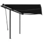 Manuell einziehbare Markise mit anthrazitgrauen Stangen 3,5 x 2,5 m von vidaXL, Markisen - Ref: Foro24-3070119, Preis: 341,97...