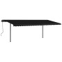 Manuell einziehbare Markise mit anthrazitgrauen Stangen 3,5 x 2,5 m von vidaXL, Markisen - Ref: Foro24-3070119, Preis: 314,20...
