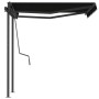 Manual retractable awning with anthracite gray poles 3.5x2.5 m by vidaXL, Awnings - Ref: Foro24-3070119, Price: 309,14 €, Dis...