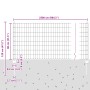 Juego de vallas jardín gris Conjunto de 2 Gris Metal 25 x 0.8 m by , fence posts - Ref: Foro24-3336106, Price: 115,14 €, Disc...